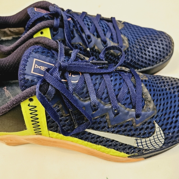 Nike Metcon 6 Deep Royal Blue Bright Mango Training Cross Fit Sneakers Size 8 - Picture 3 of 10